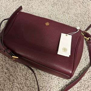 Tory Burch Deep Burgundy Crossbody Bag